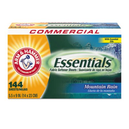Picture of Essentials Dryer Sheets, Mountain Rain, 144 Sheets/Box, 6 Boxes/CartonCDC-3320000102