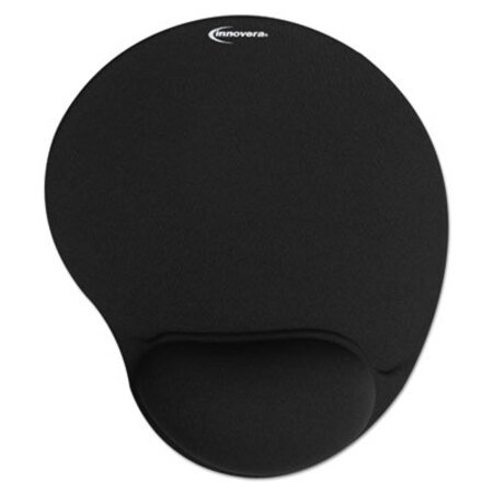 Picture of Mouse Pad w/Gel Wrist Pad, Nonskid Base, 10-3/8 x 8-7/8, BlackIVR-50448