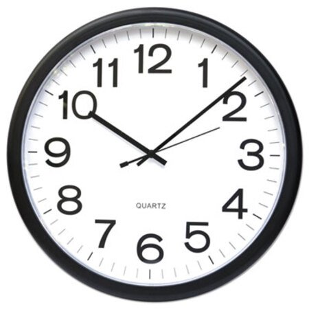 Picture of Round Wall Clock, 13.5" Overall Diameter, Black Case, 1 AA (sold separately)UNV-11641