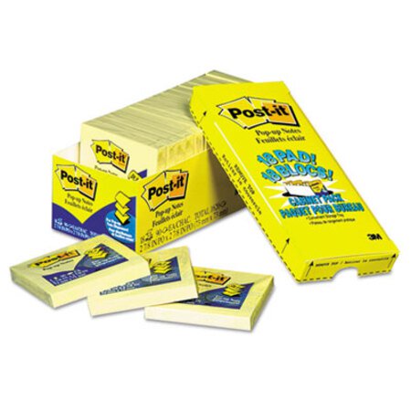 Picture of Original Canary Yellow Pop-Up Refill Cabinet Pack, 3 x 3, 90-Sheet, 18/PackMMM-R33018CP