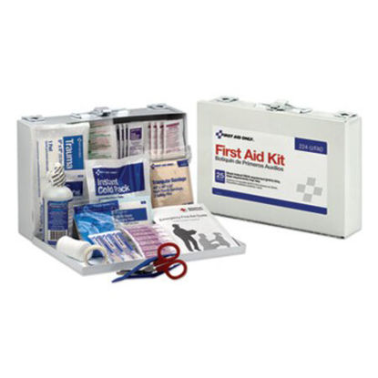 Picture of First Aid Kit for 25 People, 106-Pieces, OSHA Compliant, Metal CaseFAO-224U