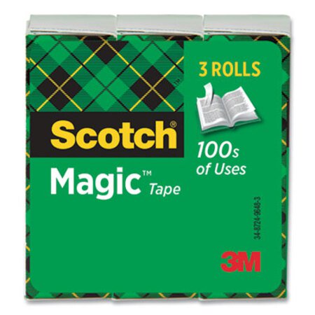 Picture of Magic Tape Refill, 1" Core, 0.5" x 36 yds, Clear, 3/PackMMM-810H3