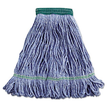Picture of Super Loop Wet Mop Head, Cotton/Synthetic Fiber, 5" Headband, Medium Size, BlueBWK-502BLEA
