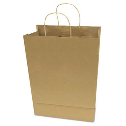 Picture of Premium Shopping Bag, 10" x 4.5" x 13", Brown Kraft, 50/BoxCOS-091565