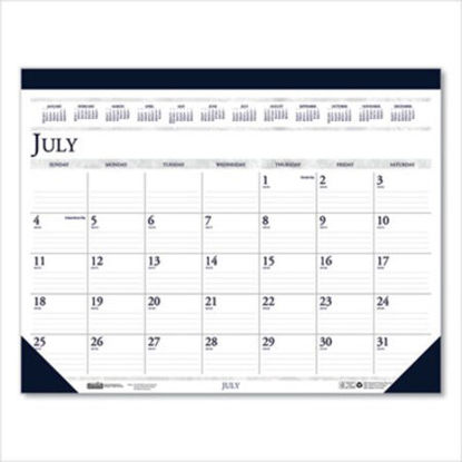 Picture of 100% Recycled Academic Desk Pad Calendar, 18.5 x 13, 2021-2022HOD-1556
