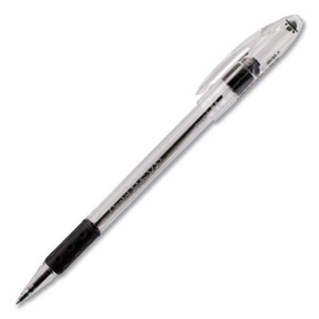 Picture of R.S.V.P. Ballpoint Pen, Stick, Fine 0.7 mm, Black Ink, Clear/Black Barrel, DozenPEN-BK90A