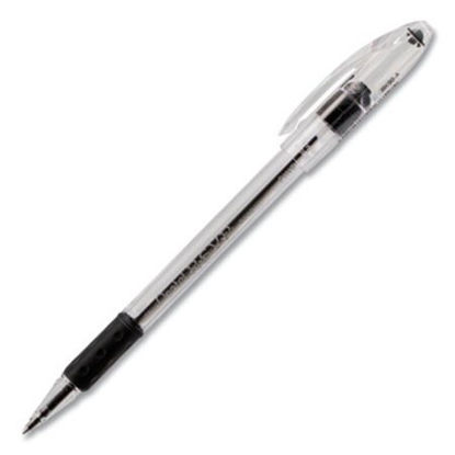 Picture of R.S.V.P. Ballpoint Pen, Stick, Fine 0.7 mm, Black Ink, Clear/Black Barrel, DozenPEN-BK90A