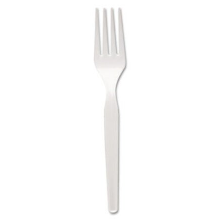 Picture of Plastic Cutlery, Heavy Mediumweight Forks, White, 1,000/CartonDXE-FM217