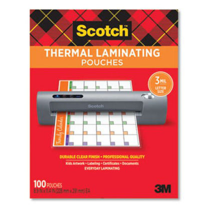 Picture of Laminating Pouches, 3 mil, 9" x 11.5", Gloss Clear, 100/PackMMM-TP3854100