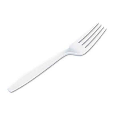 Picture of Plastic Cutlery, Heavyweight Forks, White, 1,000/CartonDXE-FH217