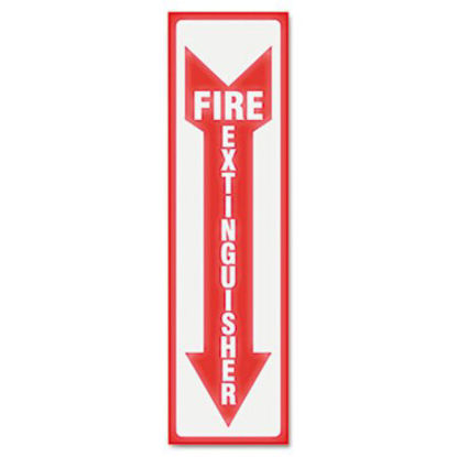Picture of Glow In The Dark Sign, 4 x 13, Red Glow, Fire ExtinguisherUSS-4793