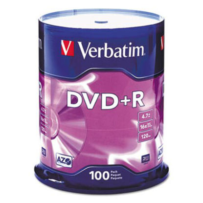 Picture of DVD+R Discs, 4.7GB, 16x, Spindle, 100/PackVER-95098