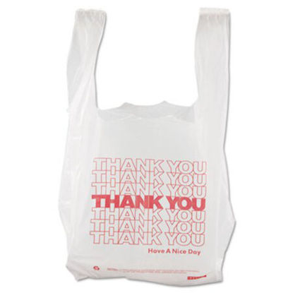 Picture of Thank You High-Density Shopping Bags, 8" x 16", White, 2,000/CartonBPC-8416THYOU