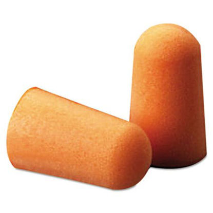 Picture of Foam Single-Use Earplugs, Cordless, 29NRR, Orange, 200 PairsMMM-1100