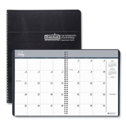 Picture of Academic Ruled Monthly Planner, 14-Month July-August, 11 x 8.5, Black, 2021-2022HOD-26502