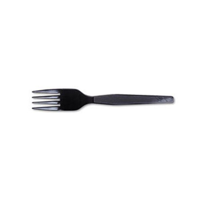 Picture of Plastic Cutlery, Heavy Mediumweight Forks, Black, 100/BoxDXE-FM507