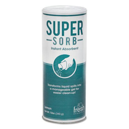 Picture of Super-Sorb Liquid Spill Absorbent, Powder, Lemon-Scent, 12 oz. Shaker Can, 6/BoxFRS-614SSBX
