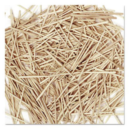 Picture of Flat Wood Toothpicks, Wood, Natural, 2,500/PackCKC-369001