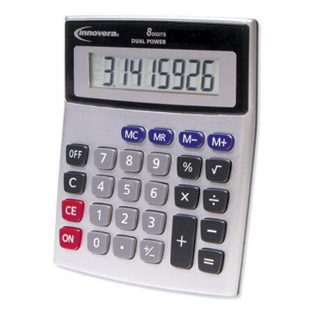Picture of 15927 Desktop Calculator, Dual Power, 8-Digit LCD DisplayIVR-15927