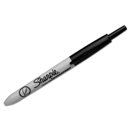 Picture of Retractable Permanent Marker, Extra-Fine Needle Tip, BlackSAN-1735790
