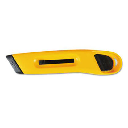 Picture of Plastic Utility Knife with Retractable Blade and Snap Closure, YellowCOS-091467