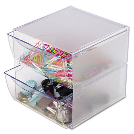 Picture of Stackable Cube Organizer, 2 Drawers, 6 x 7 1/8 x 6, ClearDEF-350101