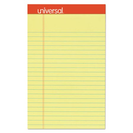 Picture of Perforated Ruled Writing Pads, Narrow Rule, 5 x 8, Canary, 50 Sheets, DozenUNV-46200