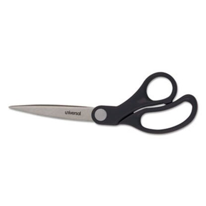 Picture of Stainless Steel Office Scissors, 8.5" Long, 3.75" Cut Length, Black Offset HandleUNV-92010