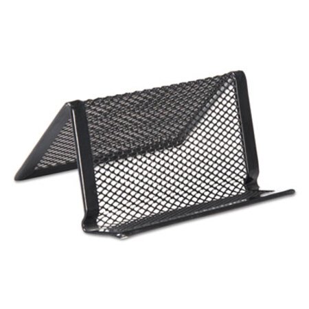 Picture of Mesh Metal Business Card Holder, Holds 50 2.25 x 4 Cards, 3.78 x 3.38 x 2.13, BlackUNV-20005