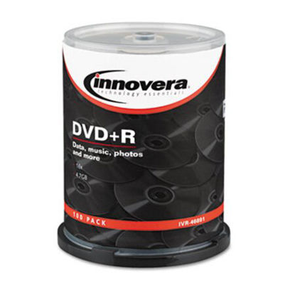 Picture of DVD+R Discs, 4.7GB, 16x, Spindle, Silver, 100/PackIVR-46891