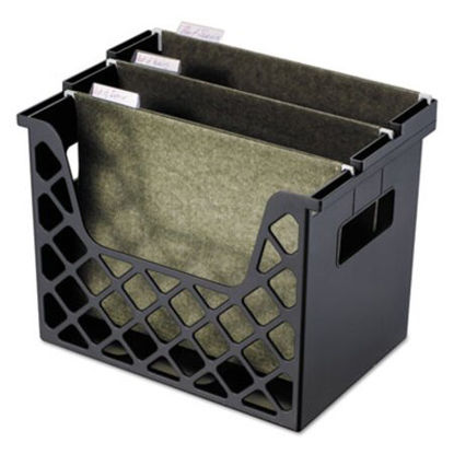 Picture of Recycled Extra Capacity Desktop File Holder, Letter Size, 8.5" Long, BlackUNV-08123