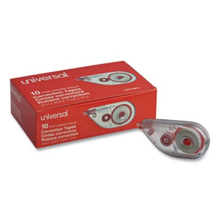 Picture of Side-Application Correction Tape, Non-Refillable, 1/5" x 393", 10/PackUNV-75612