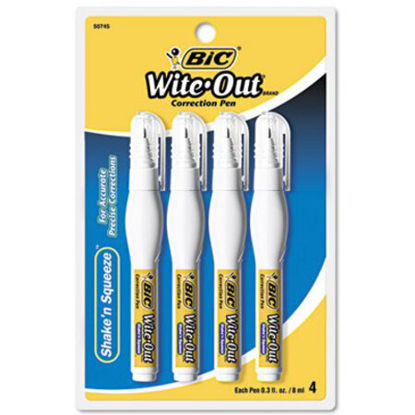 Picture of Wite-Out Shake 'n Squeeze Correction Pen, 8 mL, White, 4/PackBIC-WOSQPP418