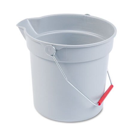 Picture of 10 Quart Plastic Utility Pail, 10 1/2 Diameter x 10 1/4h, Gray PlasticRCP-296300GY