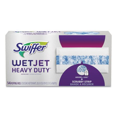 Picture of WetJet System Refill Pads, 11.3" x 5.4", Heavy Duty, White, 14/BoxPGC-81790