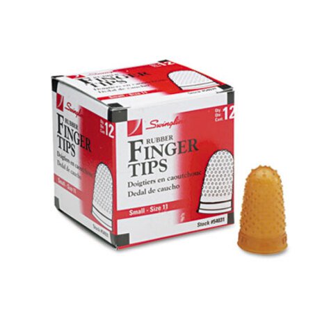 Picture of Rubber Finger Tips, 11 (Small), Amber, DozenSWI-54031