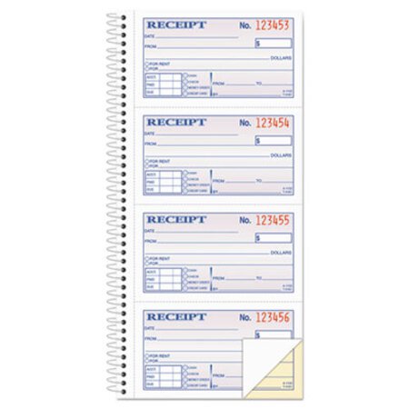 Picture of Two-Part Rent Receipt Book, 2.75 x 4.75, Carbonless, 200 FormsABF-SC1152