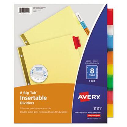 Picture of Insertable Big Tab Dividers, 8-Tab, LetterAVE-11111