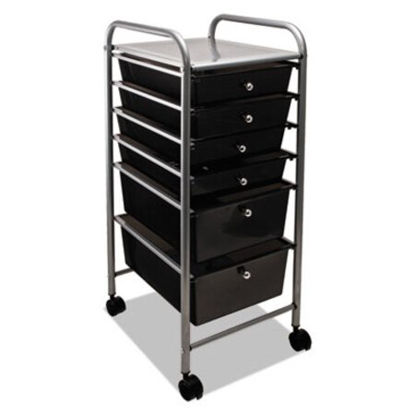 Picture of Portable Drawer Organizer, 13w x 15.38d x 32.13h, Smoke/Matte GrayAVT-34005