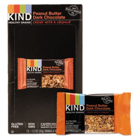 Picture of Healthy Grains Bar, Peanut Butter Dark Chocolate, 1.2 oz, 12/BoxKND-18083