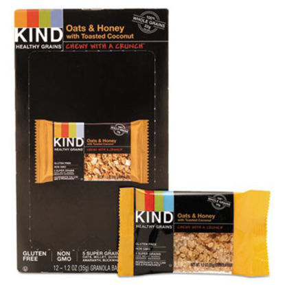 Picture of Healthy Grains Bar, Oats and Honey with Toasted Coconut, 1.2 oz, 12/BoxKND-18080