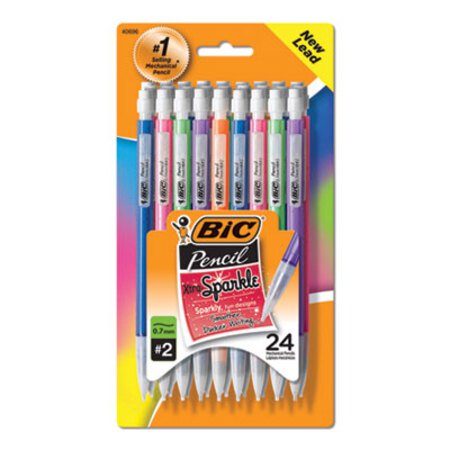 Picture of Xtra-Sparkle Mechanical Pencil Value Pack, 0.7 mm, HB (#2.5), Black Lead, Assorted Barrel Colors, 24/PackBIC-MPLP241