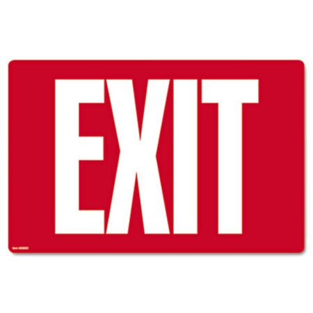 Picture of Glow-in-the-Dark Safety Sign, Exit, 12 x 8, RedCOS-098052