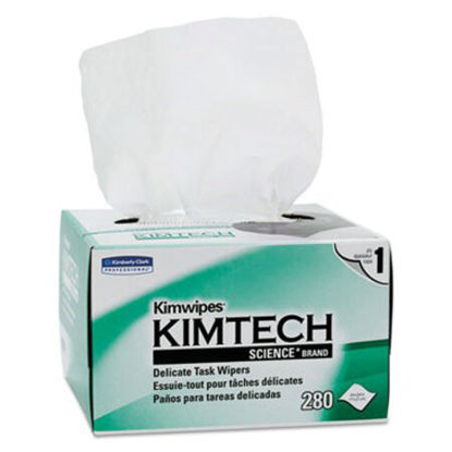 Picture of Kimwipes Delicate Task Wipers, 1-Ply, 4 2/5 x 8 2/5, 280/Box, 30 Boxes/CartonKCC-34120