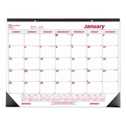 Picture of Monthly Desk Pad Calendar, Chipboard, 22 x 17, 2022RED-C1731