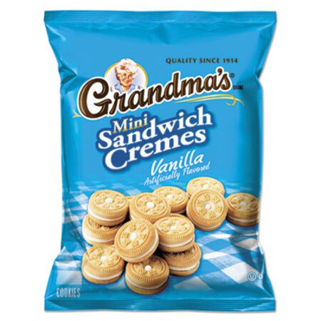 Picture of Mini Vanilla Creme Sandwich Cookies, 3.71 oz, 24/CartonLAY-45095