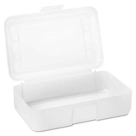 Picture of Gem Polypropylene Pencil Box with Lid, Clear, 8 1/2 x 5 1/4 x 2 1/2AVT-34104
