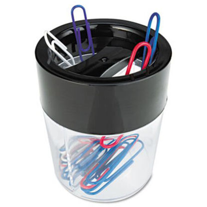 Picture of Magnetic Clip Dispenser, Two Compartments, Plastic, 2 1/2 x 2 1/2 x 3UNV-08126