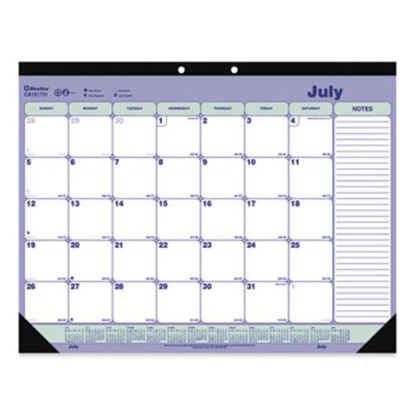 Picture of Academic Desk Pad Calendar, 21.25 x 16, White/Blue/Green, 2021-2022RED-CA181731