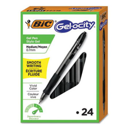 Picture of Gel-ocity Gel Pen Value Pack, Retractable, Medium 0.7 mm, Black Ink, Black Barrel, 24/PackBIC-RLC241BK